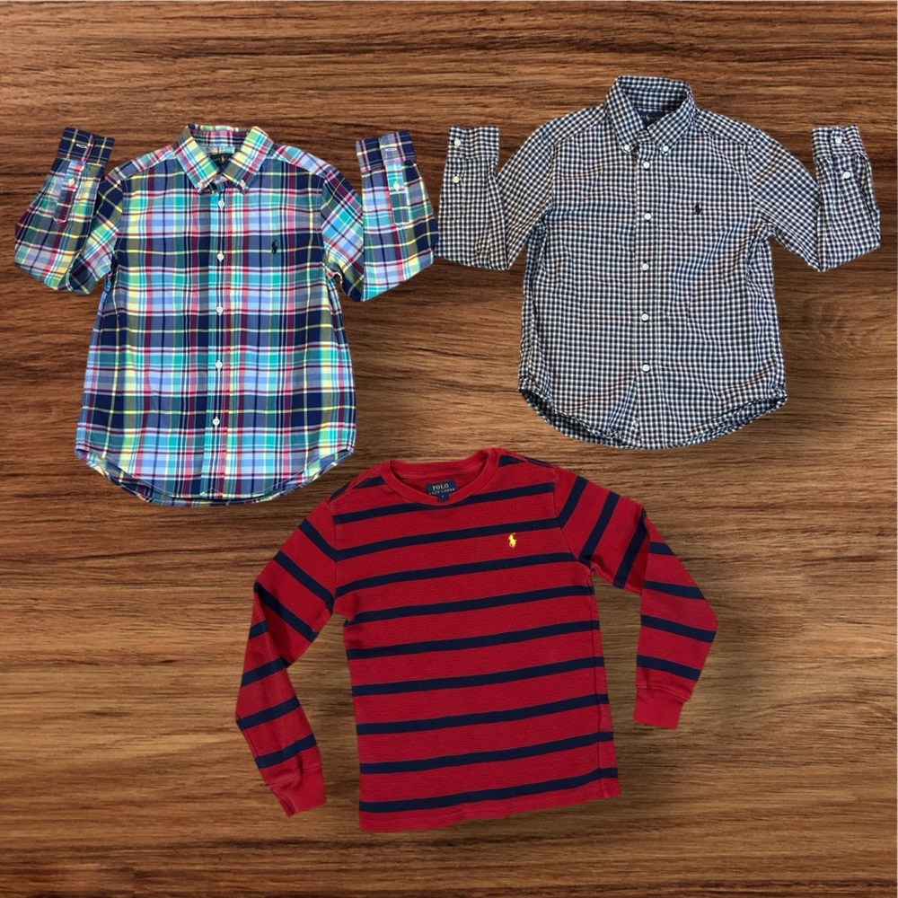 3 - Boys Polo Ralph Lauren Shirts Size 7